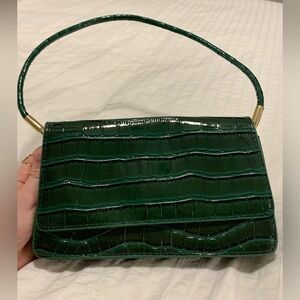 Faux Animal Leather Green Purse | Clutch Purse/ Small Shoulder Bag